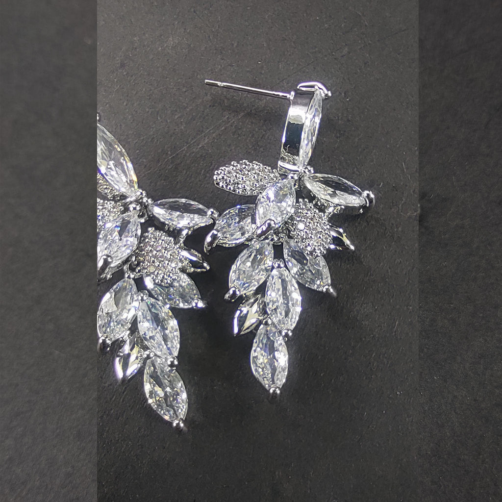 The Marquise Crystal Foliage Drop Earrings