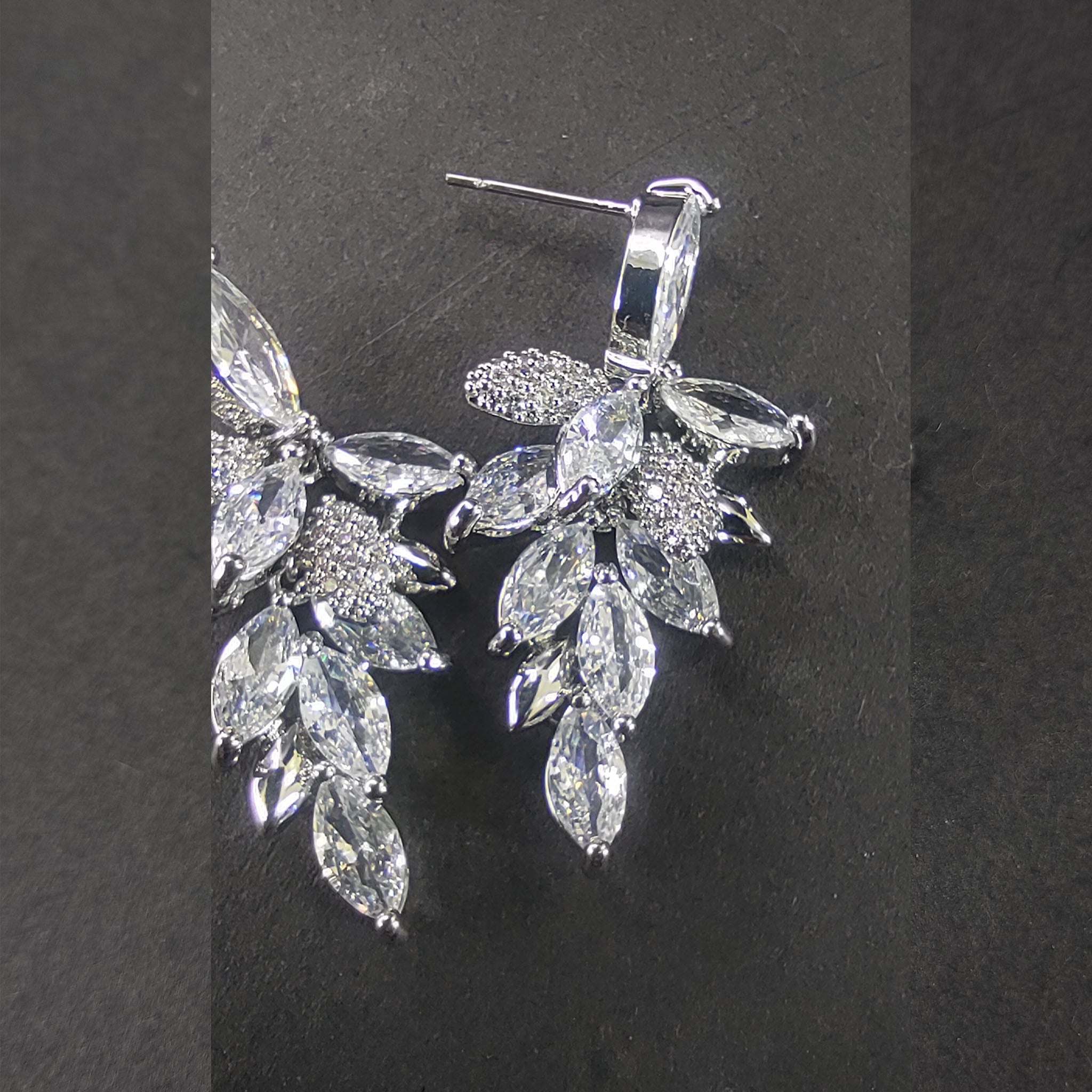 The Marquise Crystal Foliage Drop Earrings