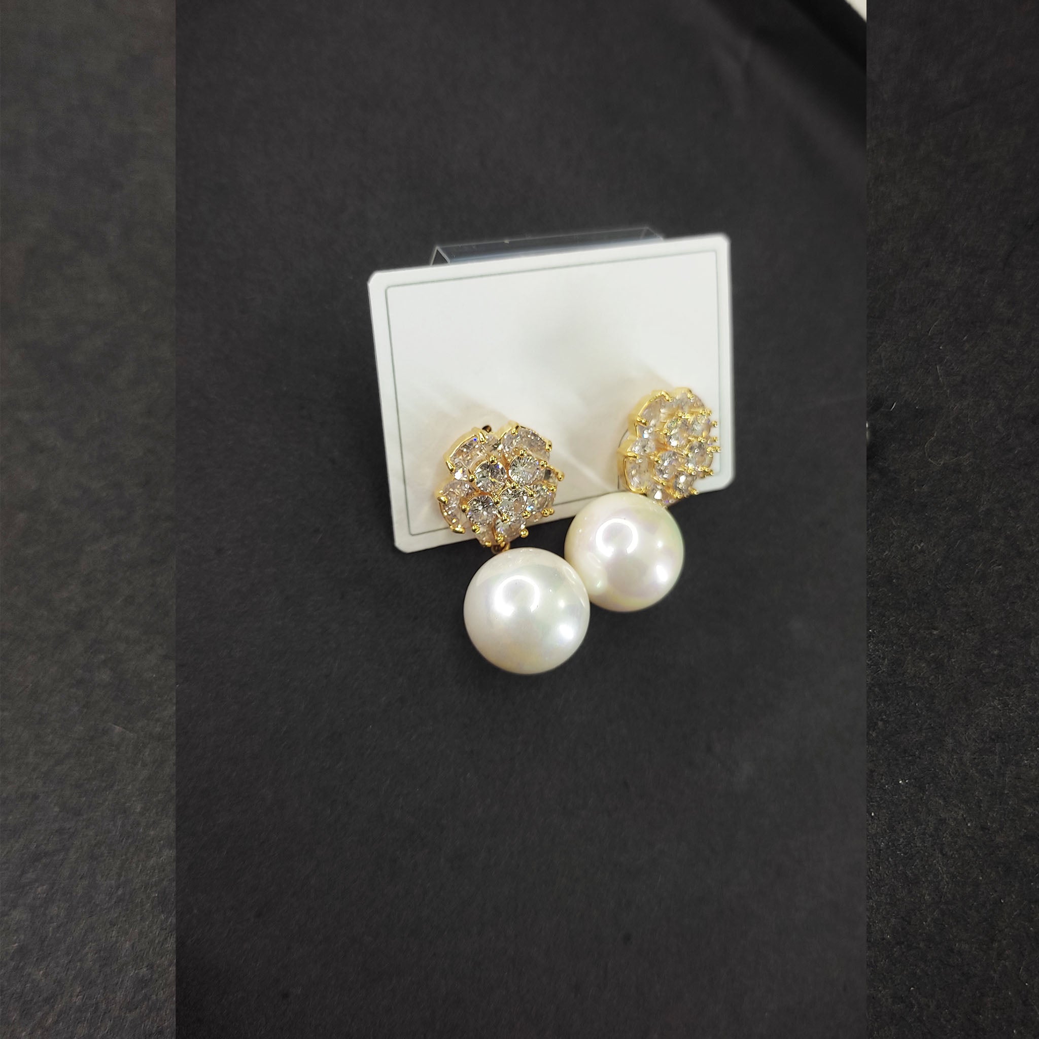 Enchanted Bloom Pearl Drop Earrings