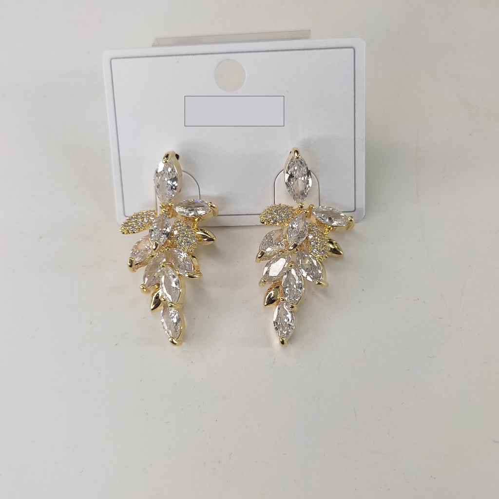 The Marquise Crystal Foliage Drop Earrings