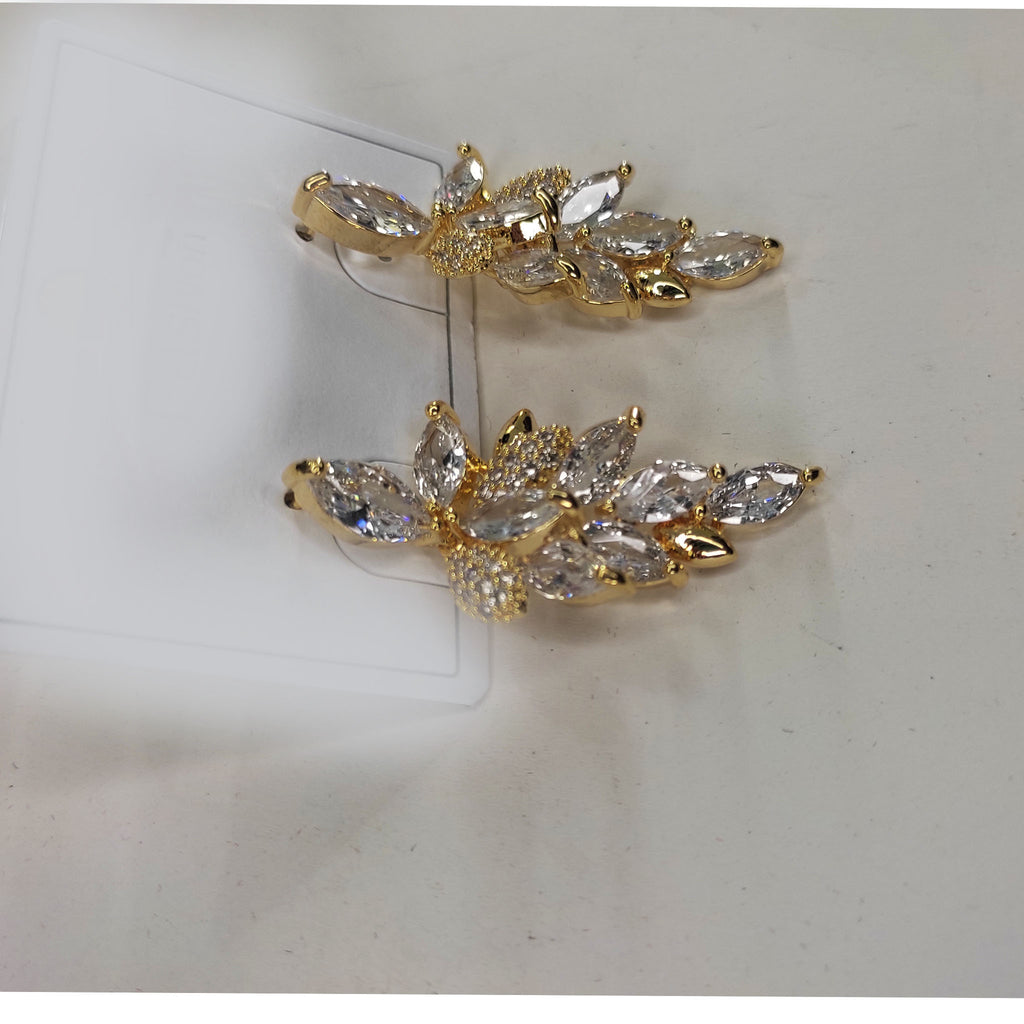 The Marquise Crystal Foliage Drop Earrings
