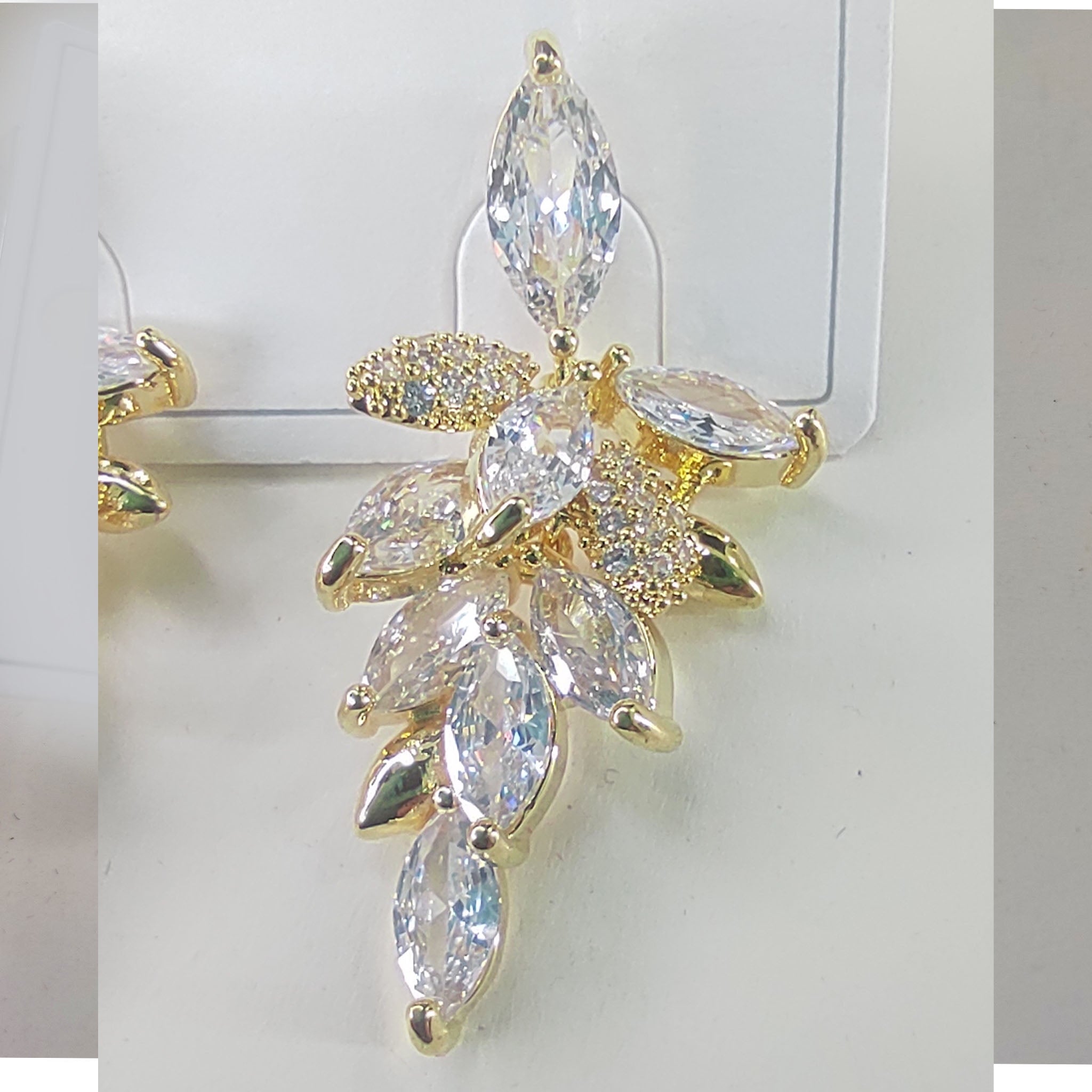 The Marquise Crystal Foliage Drop Earrings