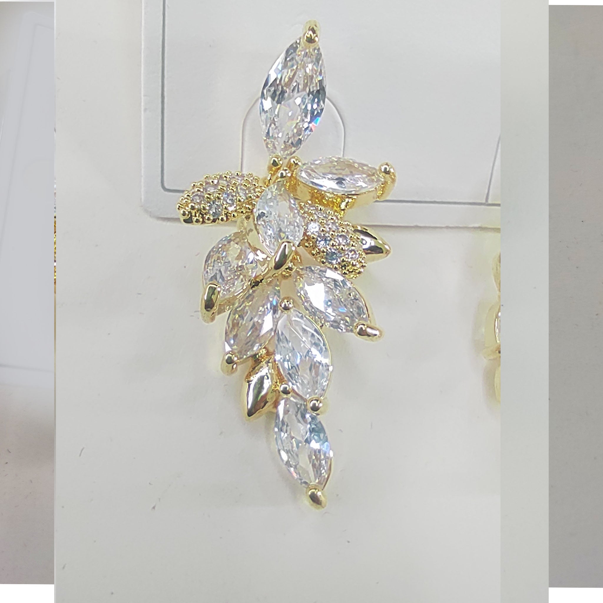 The Marquise Crystal Foliage Drop Earrings
