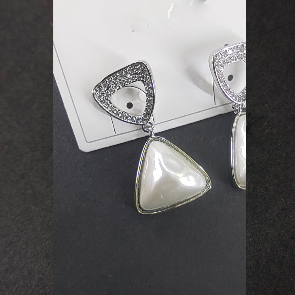 Enchanted Bloom Pearl Drop Earrings