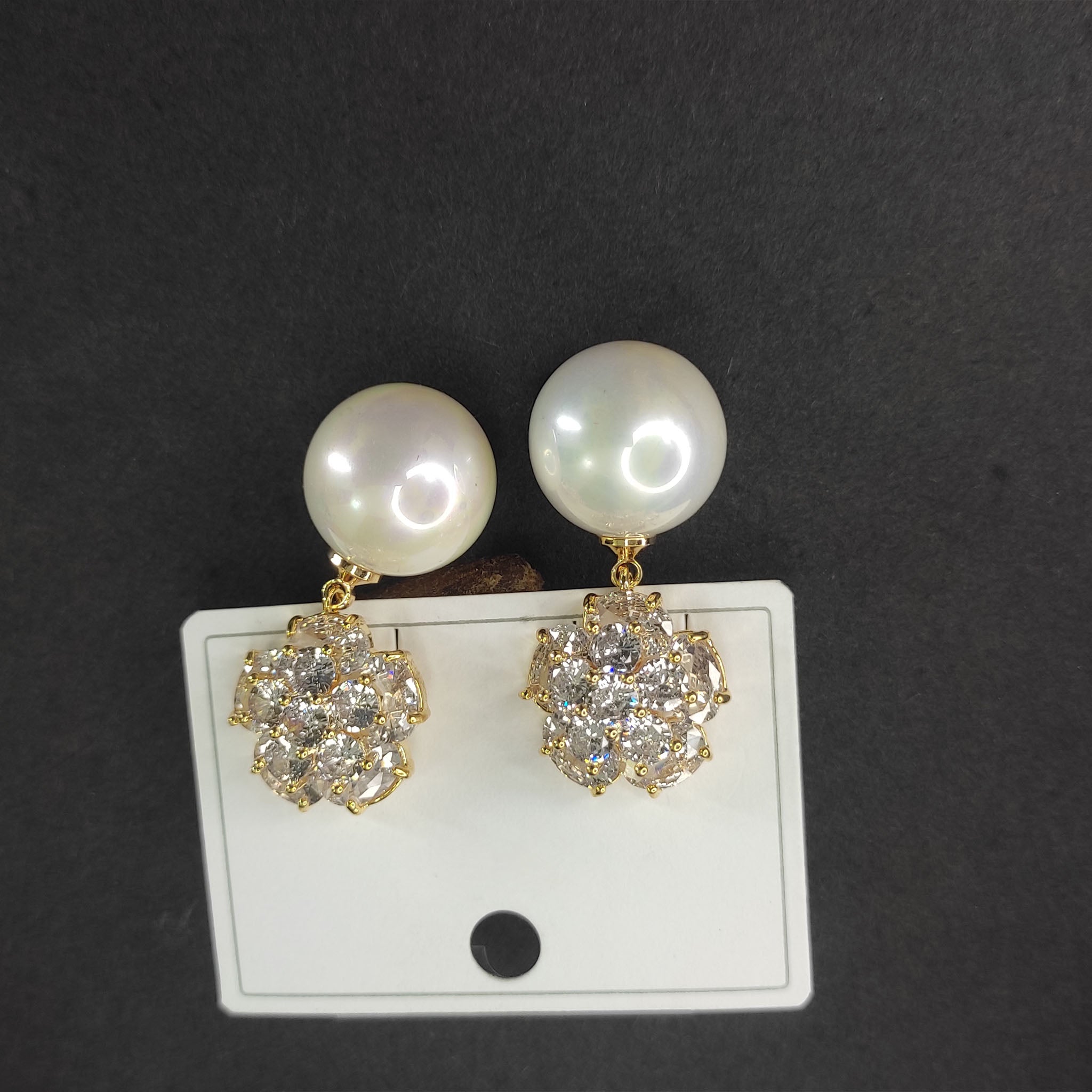 Enchanted Bloom Pearl Drop Earrings