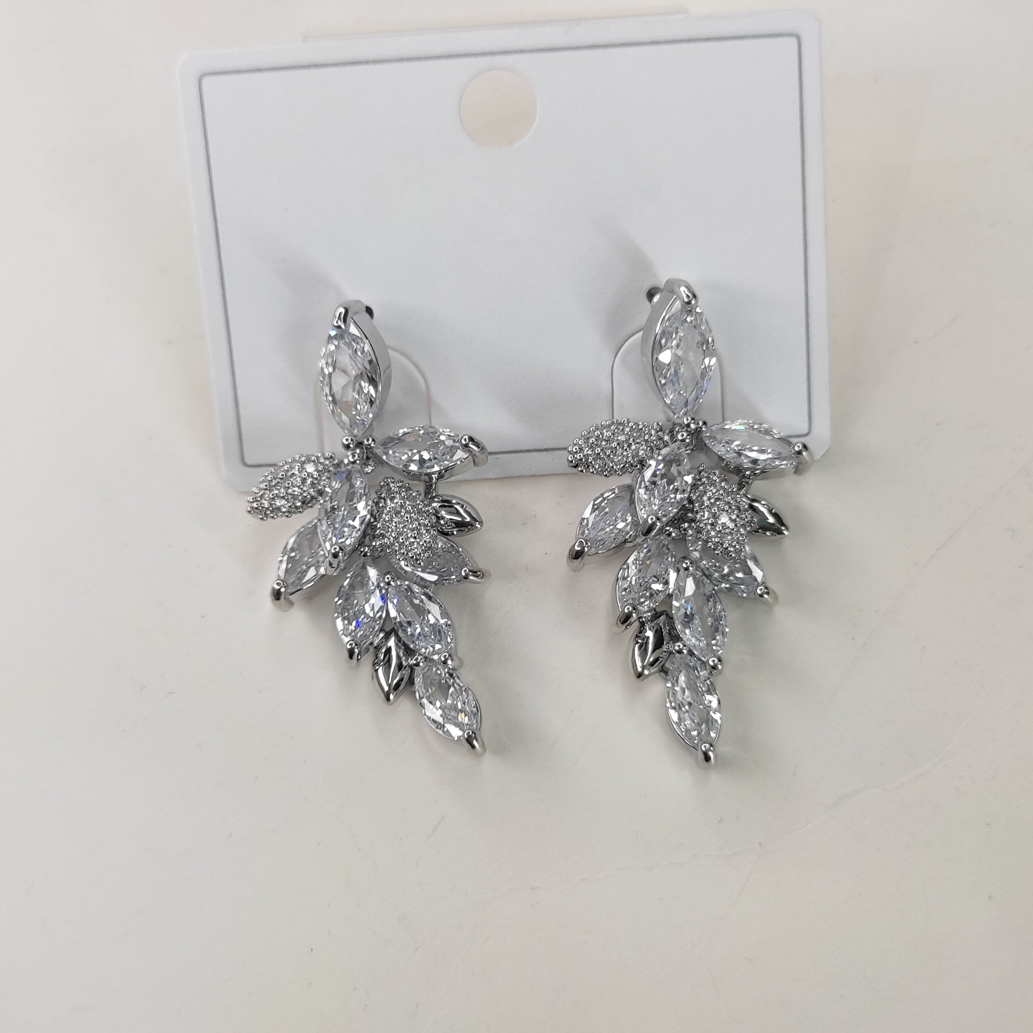 The Marquise Crystal Foliage Drop Earrings