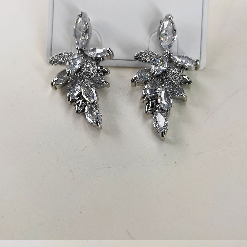 The Marquise Crystal Foliage Drop Earrings