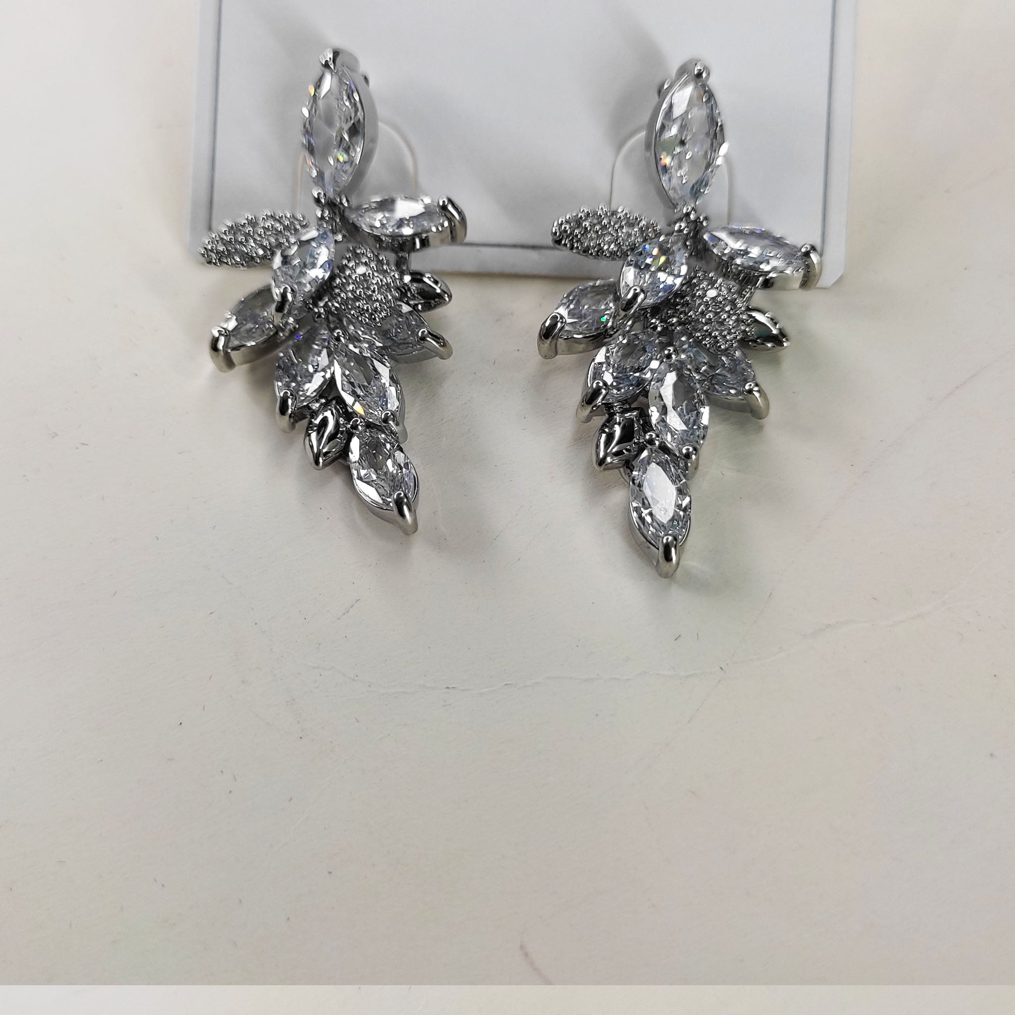The Marquise Crystal Foliage Drop Earrings