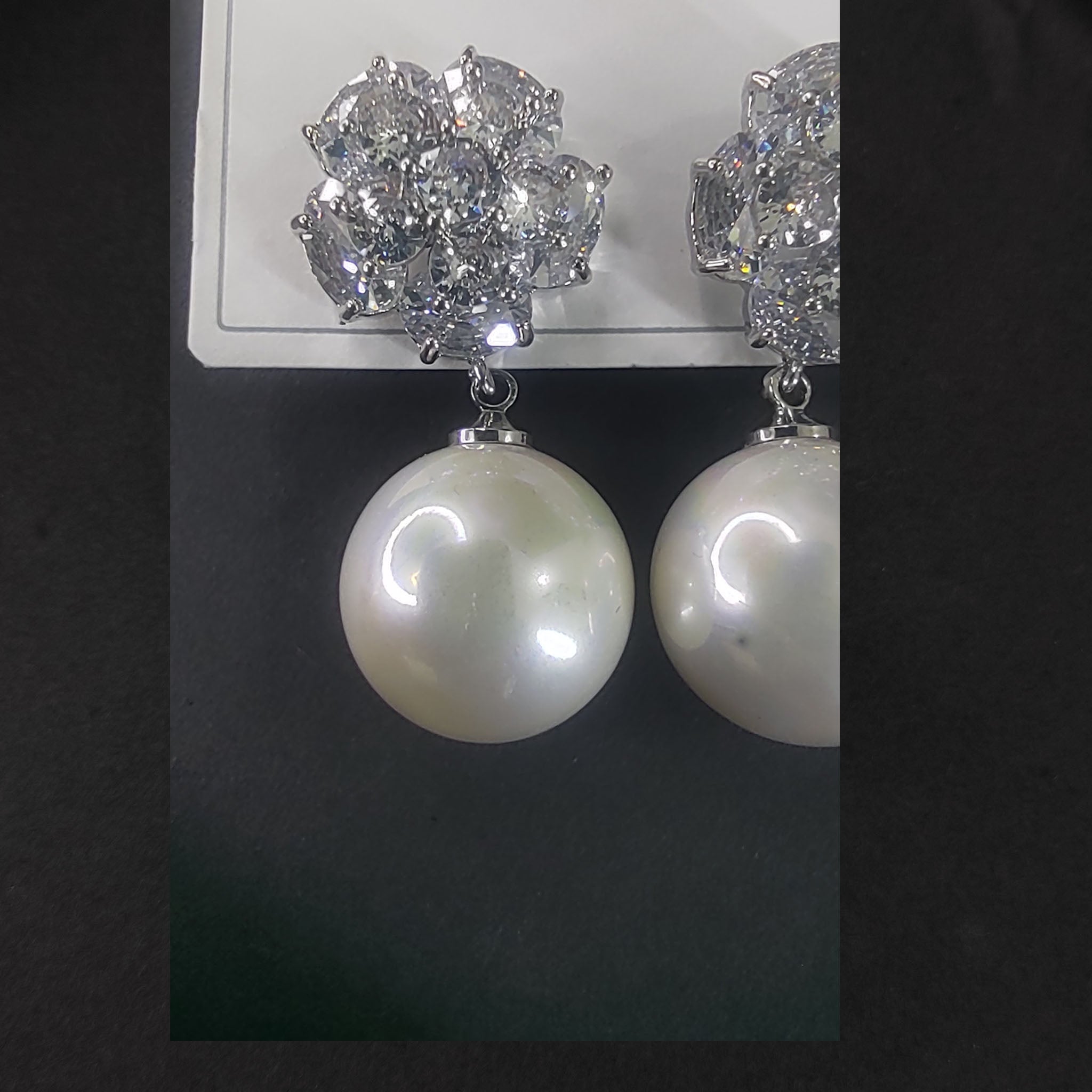 Enchanted Bloom Pearl Drop Earrings