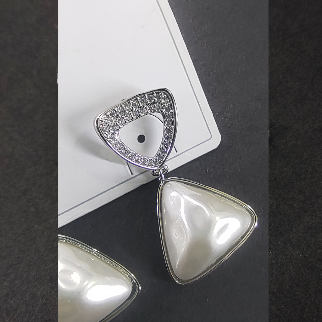 Enchanted Bloom Pearl Drop Earrings