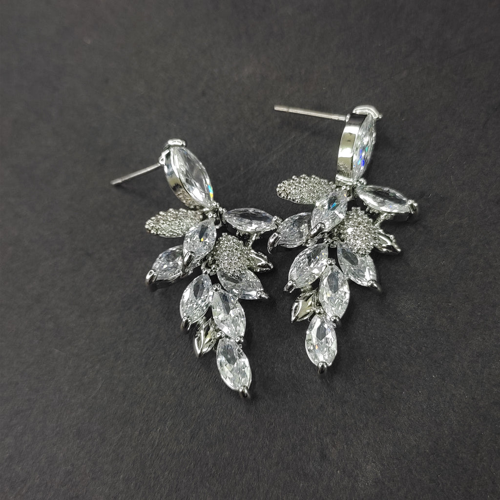 The Marquise Crystal Foliage Drop Earrings