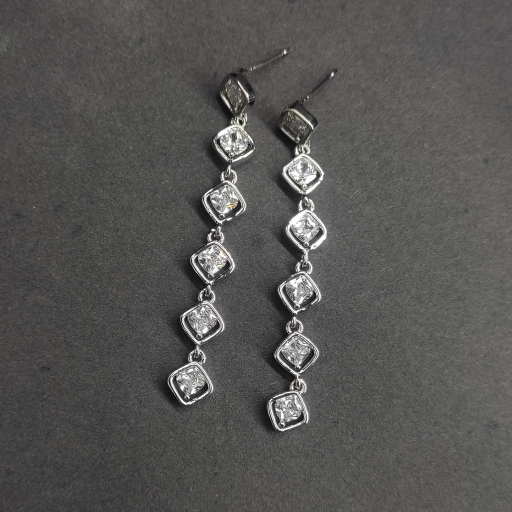 The Prism Linear Earring in Sterling Silver
