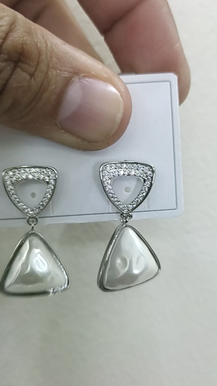 Enchanted Bloom Pearl Drop Earrings