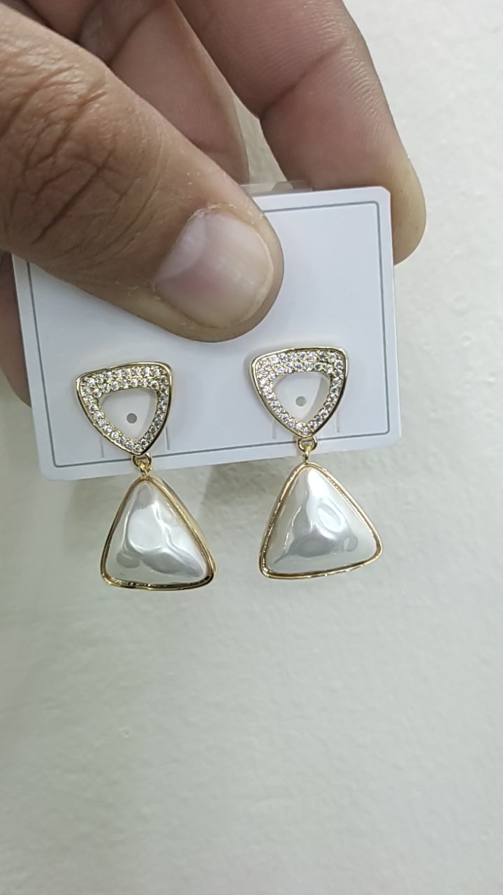 Enchanted Bloom Pearl Drop Earrings